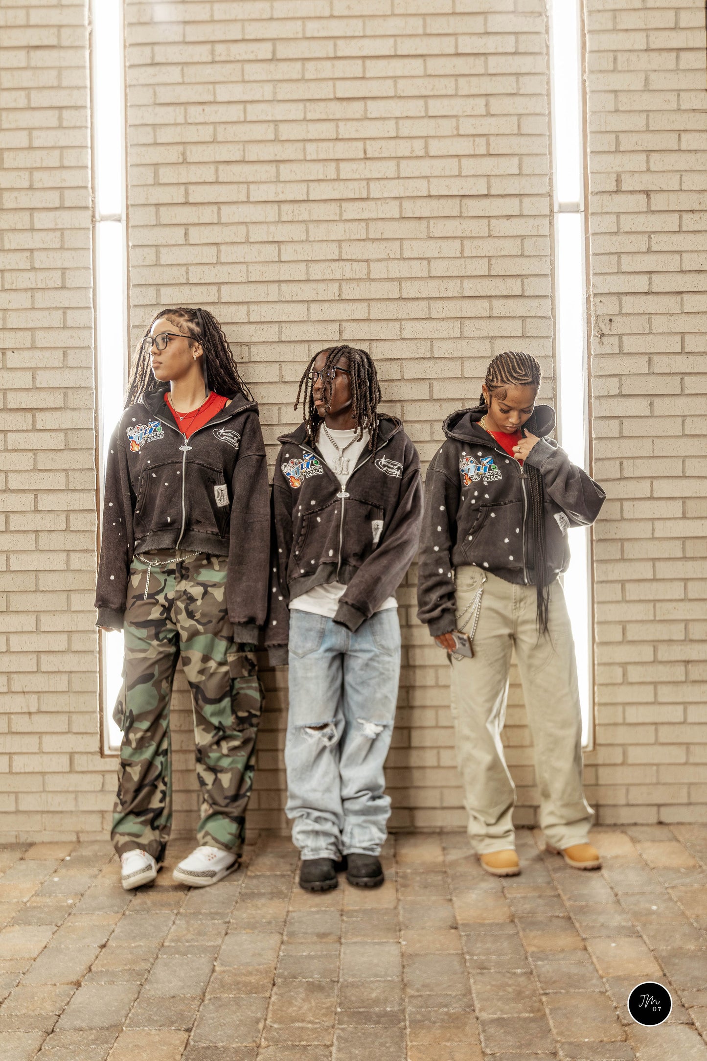 Acid Washed PatchWork Zip Up