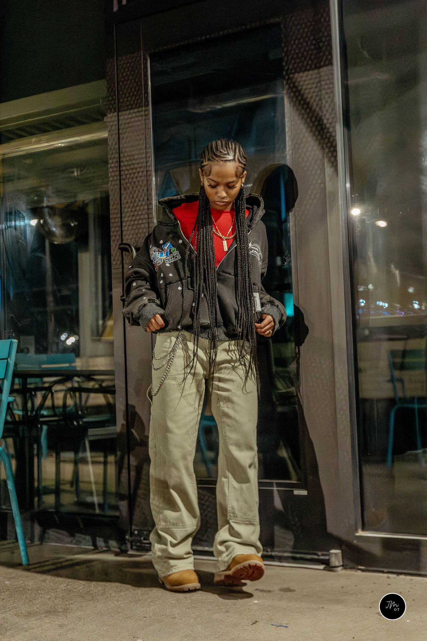 Acid Washed PatchWork Zip Up